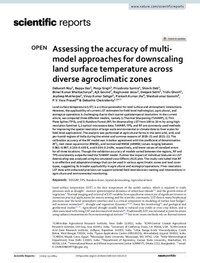 Assessing the accuracy of multi-model approaches for downscaling land surface temperature across diverse agroclimatic zones