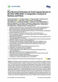 Peer-Reviewed Literature on Grain Legume Species in the WoS (1980–2018): A Comparative Analysis of Soybean and Pulses Peer-Reviewed Literature on Grain Legume Species in the WoS (1980–2018): A Comparative Analysis of Soybean and Pulses