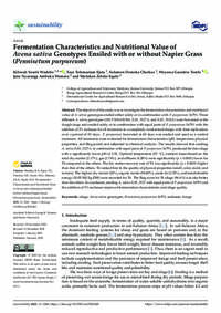 Fermentation Characteristics and Nutritional Value of Avena sativa Genotypes Ensiled with or without Napier Grass (Pennisetum purpureum) Fermentation Characteristics and Nutritional Value of Avena sativa Genotypes Ensiled with or without Napier Grass (Pennisetum purpureum)