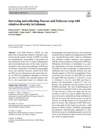 Surveying and collecting Poaceae and Fabaceae crop wild relatives diversity in Lebanon Surveying and collecting Poaceae and Fabaceae crop wild relatives diversity in Lebanon