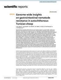 Genome-wide insights on gastrointestinal nematode resistance in autochthonous Tunisian sheep Genome-wide insights on gastrointestinal nematode resistance in autochthonous Tunisian sheep
