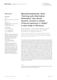 Beyond biodiversity: does “Farming with Alternative Pollinators” also boost farmers’ income in wheat (Triticum aestivum L.) fields? a case study in Morocco