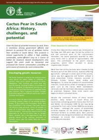 Cactusnet: Promoting the social and ecological benefits of cactus production: Cactus Pear in South Africa: History, challenges and potential Cactusnet: Promoting the social and ecological benefits of cactus production: Cactus Pear in South Africa: History, challenges and potential
