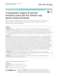A comparative analysis of nonhost resistance across the two Triticeae crop species wheat and barley A comparative analysis of nonhost resistance across the two Triticeae crop species wheat and barley
