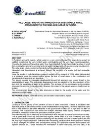 Hill lakes : innovative approach for sustainable rural management in the semi-arid areas in Tunisia Hill lakes : innovative approach for sustainable rural management in the semi-arid areas in Tunisia