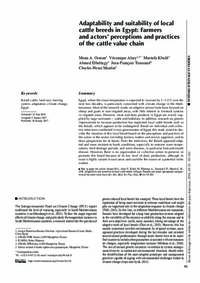 Adaptability and suitability of local cattle breeds in Egypt: Farmers and actors’ perceptions and practices of the cattle value chain Adaptability and suitability of local cattle breeds in Egypt: Farmers and actors’ perceptions and practices of the cattle value chain