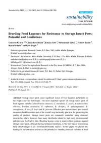 Breeding Food Legumes for Resistance to Storage Insect Pests: Potential and Limitations Breeding Food Legumes for Resistance to Storage Insect Pests: Potential and Limitations