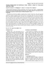 Characterization of Buffalo Veal Supply Chain in Villages around Cairo Characterization of Buffalo Veal Supply Chain in Villages around Cairo