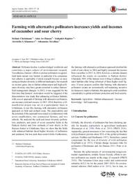 Farming with alternative pollinators increases yields and incomes of cucumber and sour cherry Farming with alternative pollinators increases yields and incomes of cucumber and sour cherry