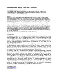 Improved method for detecting Ustilago nuda in barley seed Improved method for detecting Ustilago nuda in barley seed
