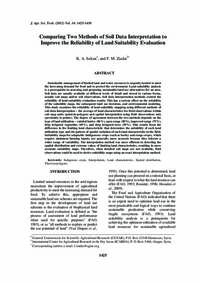 Comparing Two Methods of Soil Data Interpretation to Improve the Reliability of Land Suitability Evaluation Comparing Two Methods of Soil Data Interpretation to Improve the Reliability of Land Suitability Evaluation