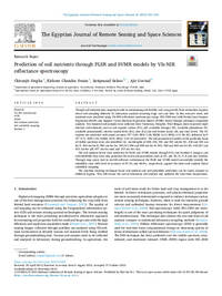 Prediction of soil nutrients through PLSR and SVMR models by VIs-NIR reflectance spectroscopy Prediction of soil nutrients through PLSR and SVMR models by VIs-NIR reflectance spectroscopy