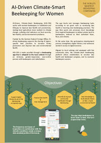 AI-Driven Climate Smart Beekeeping for Women (AID-CSB) Project Brief AI-Driven Climate Smart Beekeeping for Women (AID-CSB) Project Brief