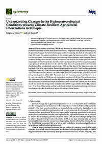 Understanding Changes in the Hydrometeorological Conditions towards Climate-Resilient Agricultural Interventions in Ethiopia Understanding Changes in the Hydrometeorological Conditions towards Climate-Resilient Agricultural Interventions in Ethiopia