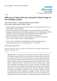 Differences in Manioc Diversity Among Five Ethnic Groups of the Colombian Amazon