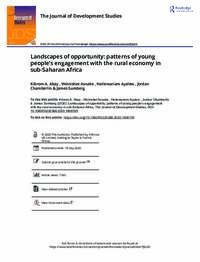 Landscapes of opportunity: patterns of young people’s engagement with the rural economy in sub-Saharan Africa