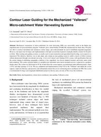 Contour Laser Guiding for the Mechanized “Vallerani” Micro-catchment Water Harvesting Systems Contour Laser Guiding for the Mechanized “Vallerani” Micro-catchment Water Harvesting Systems