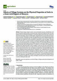 Effects of Tillage Systems on the Physical Properties of Soils in a Semi-Arid Region of Morocco Effects of Tillage Systems on the Physical Properties of Soils in a Semi-Arid Region of Morocco