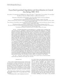 Exacerbated grassland degradation and desertification in Central Asia during 2000–2014 Exacerbated grassland degradation and desertification in Central Asia during 2000–2014