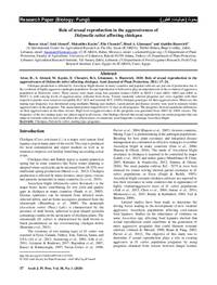 Role of sexual reproduction in the aggressiveness of Didymella rabiei affecting chickpea Role of sexual reproduction in the aggressiveness of Didymella rabiei affecting chickpea