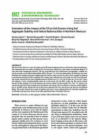 Evaluation of the Impact of No-Till on Soil Erosion using Soil Aggregate Stability and Fallout Radionuclides in Northern Morocco Evaluation of the Impact of No-Till on Soil Erosion using Soil Aggregate Stability and Fallout Radionuclides in Northern Morocco