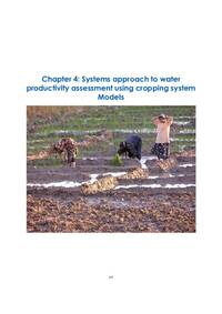 Systems approach to water productivity assessment using cropping system Models Systems approach to water productivity assessment using cropping system Models