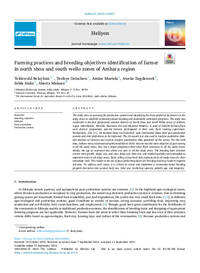 Farming practices and breeding objectives identification of farmer in north shoa and south wello zones of Amhara region