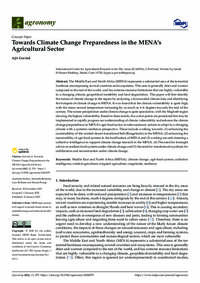 Towards Climate Change Preparedness in the MENA’s Agricultural Sector Towards Climate Change Preparedness in the MENA’s Agricultural Sector