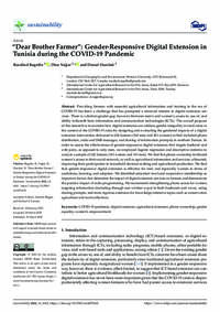 “Dear brother farmer”: Gender, agriculture and digital extension in rural Tunisia during the COVID-19 pandemic “Dear brother farmer”: Gender, agriculture and digital extension in rural Tunisia during the COVID-19 pandemic