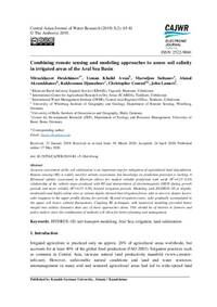 Combining remote sensing and modeling approaches to assess soil salinity in irrigated areas of the Aral Sea Basin