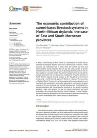 The economic contribution of camel-based livestock systems in North-African drylands: the case of East and South Moroccan provinces