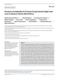 Presence of antibodies to Crimean Congo haemorrhagic fever virus in sheep in Tunisia, North Africa Presence of antibodies to Crimean Congo haemorrhagic fever virus in sheep in Tunisia, North Africa