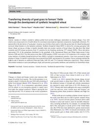 Transferring diversity of goat grass to farmers’ fields through the development of synthetic hexaploid wheat Transferring diversity of goat grass to farmers’ fields through the development of synthetic hexaploid wheat