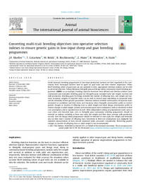 Converting multi-trait breeding objectives into operative selection indexes to ensure genetic gains in low-input sheep and goat breeding programmes 