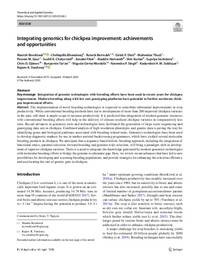 Integrating genomics for chickpea improvement: achievements and opportunities