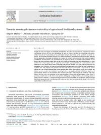 Towards assessing the resource criticality of agricultural livelihood systems