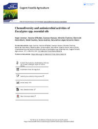 Chemodiversity and antimicrobial activities of Eucalyptus spp. essential oils Chemodiversity and antimicrobial activities of Eucalyptus spp. essential oils