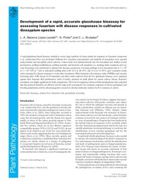 Development of a rapid, accurate glasshouse bioassay for assessing fusarium wilt disease responses in cultivated Gossypium species Development of a rapid, accurate glasshouse bioassay for assessing fusarium wilt disease responses in cultivated Gossypium species