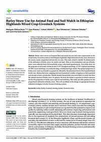 Barley Straw Use for Animal Feed and Soil Mulch in Ethiopian Highlands Mixed Crop-Livestock Systems Barley Straw Use for Animal Feed and Soil Mulch in Ethiopian Highlands Mixed Crop-Livestock Systems