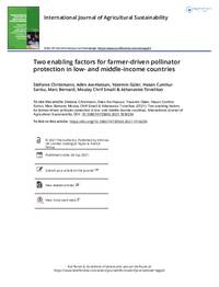 Two enabling factors for farmer-driven pollinator protection in low- and middle-income countries Two enabling factors for farmer-driven pollinator protection in low- and middle-income countries