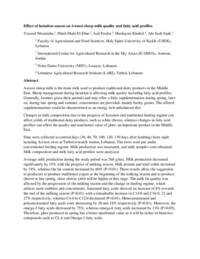 Effect of lactation season on Awassi sheep milk quality and fatty acid profiles Effect of lactation season on Awassi sheep milk quality and fatty acid profiles