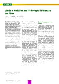 Lentils in production and food systems in West Asia and Africa Lentils in production and food systems in West Asia and Africa