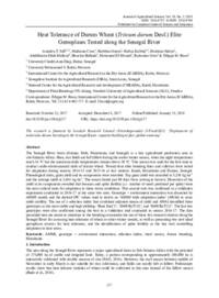 Heat Tolerance of Durum Wheat (Tritcum durum Desf.) Elite Germplasm Tested along the Senegal River