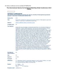 Nutrient flow modelling for assessing the resource criticality of heterogeneous agricultural systems: A case study in Southwestern Burkina Faso Nutrient flow modelling for assessing the resource criticality of heterogeneous agricultural systems: A case study in Southwestern Burkina Faso