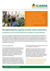 Strengthening the capacity of early-career researchers: Investments to secure the future productivity and resilience of dryland agriculture Strengthening the capacity of early-career researchers: Investments to secure the future productivity and resilience of dryland agriculture