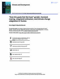 “Even the goats feel the heat:” gender, livestock rearing, rangeland cultivation, and climate change adaptation in Tunisia “Even the goats feel the heat:” gender, livestock rearing, rangeland cultivation, and climate change adaptation in Tunisia