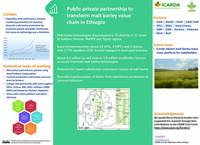 Public-private partnership to transform malt barley value chain in Ethiopia Public-private partnership to transform malt barley value chain in Ethiopia