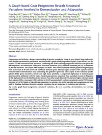 A Graph-based Goat Pangenome Reveals Structural Variations Involved in Domestication and Adaptation  A Graph-based Goat Pangenome Reveals Structural Variations Involved in Domestication and Adaptation
