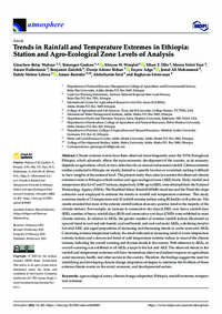 Trends in Rainfall and Temperature Extremes in Ethiopia: Station and Agro-Ecological Zone Levels of Analysis Trends in Rainfall and Temperature Extremes in Ethiopia: Station and Agro-Ecological Zone Levels of Analysis