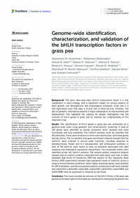 Genome-wide identification, characterization, and validation of the bHLH transcription factors in grass pea Genome-wide identification, characterization, and validation of the bHLH transcription factors in grass pea